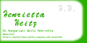 henrietta weitz business card